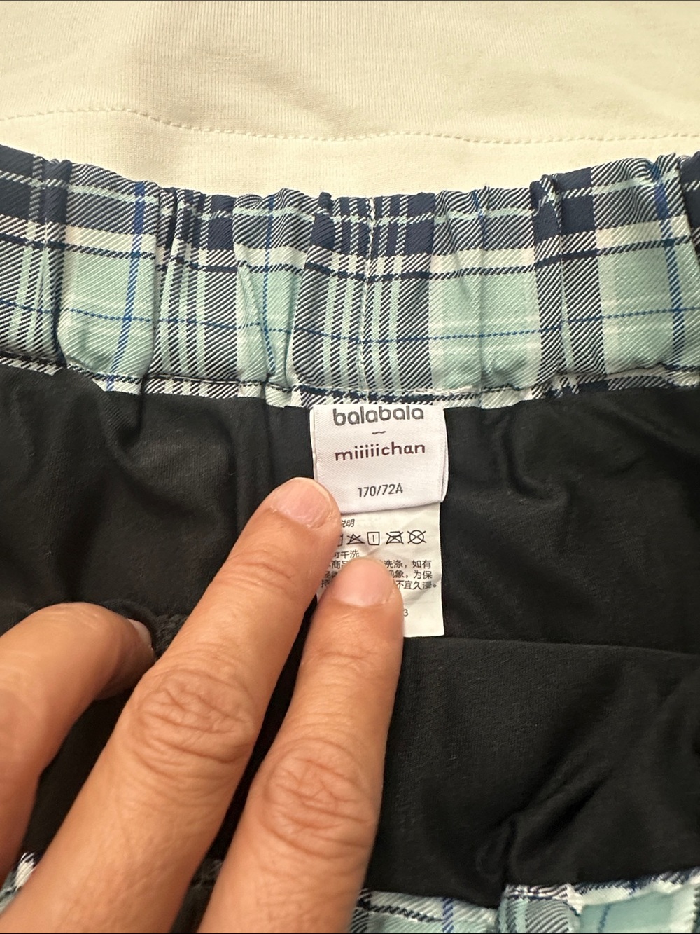 Girl Sailor Top and Plaid Pleated Skort Set in Mint and White - Picture 5 of 10